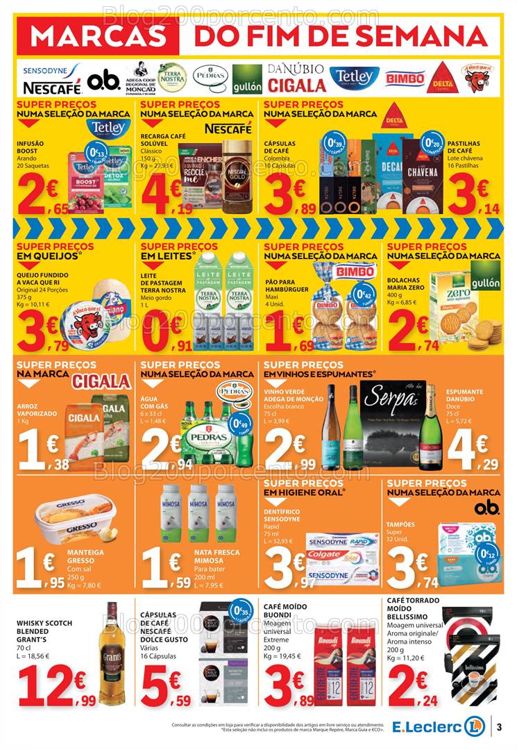 Antevisão Folheto E-LECLERC Promoções Fim de Semana - 28 a 30 março