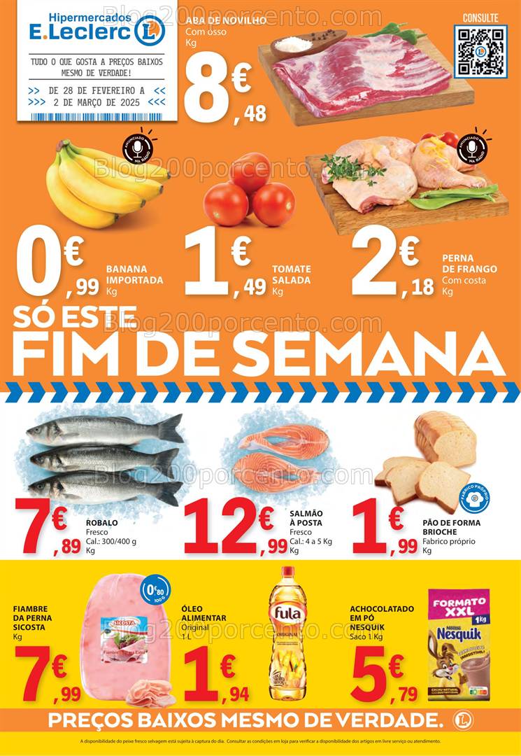 Antevisão Folheto E-LECLERC Promoções Fim de Semana - 28 fevereiro a 2 março