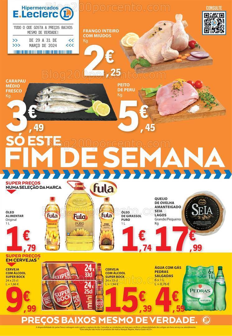 Antevisão Folheto E-LECLERC Promoções Fim de Semana - 29 a 31 março