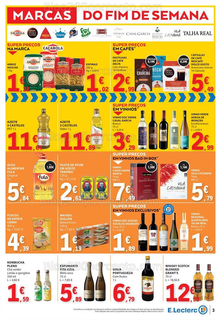 Antevisão Folheto E-LECLERC Promoções Fim de Semana - 30 agosto a 1 setembro