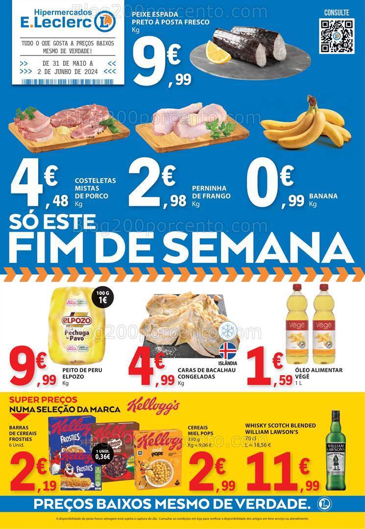 Antevisão Folheto E-LECLERC Promoções Fim de Semana - 31 maio a 2 junho