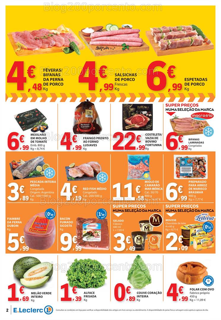 Antevisão Folheto E-LECLERC Promoções Fim de Semana - 4 a 6 abril