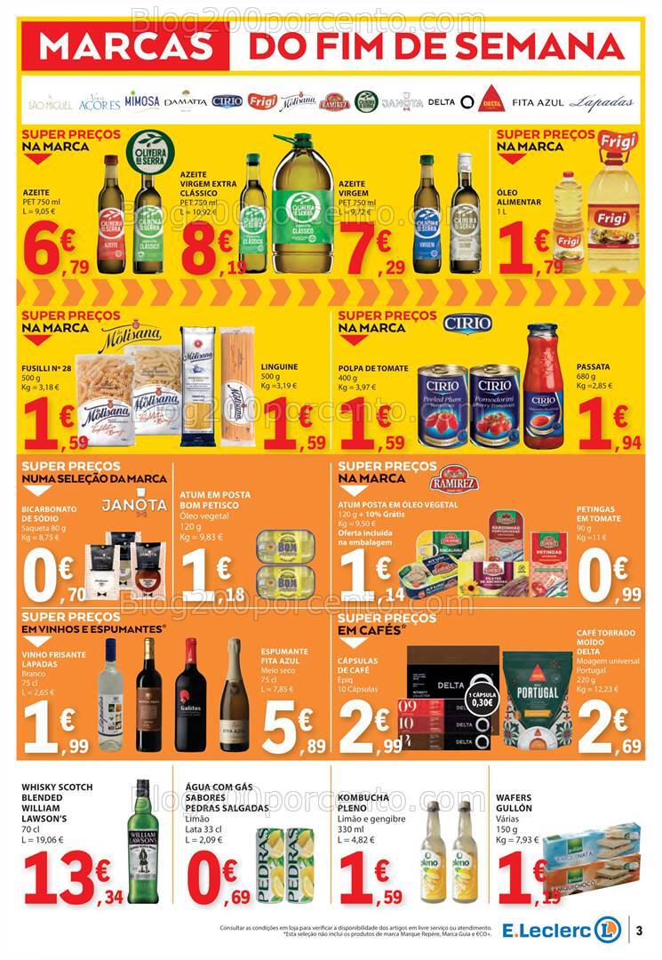 Antevisão Folheto E-LECLERC Promoções Fim de Semana - 4 a 6 outubro