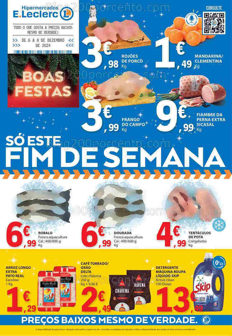 Antevisão Folheto E-LECLERC Promoções Fim de Semana - 6 a 8 dezembro