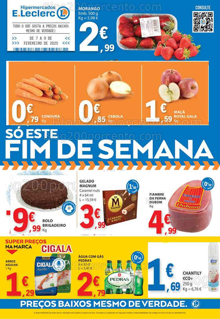 Antevisão Folheto E-LECLERC Promoções Fim de Semana - 7 a 9 fevereiro
