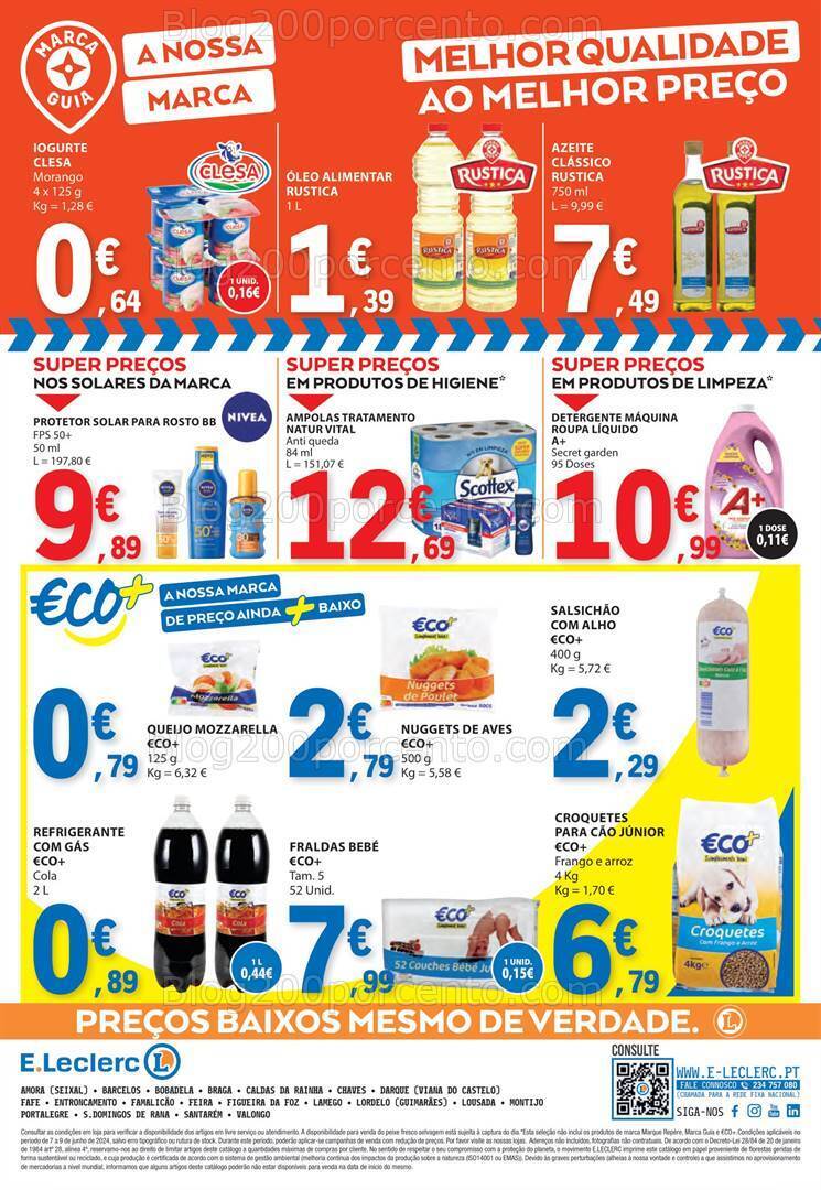 Antevisão Folheto E-LECLERC Promoções Fim de Semana - 7 a 9 junho