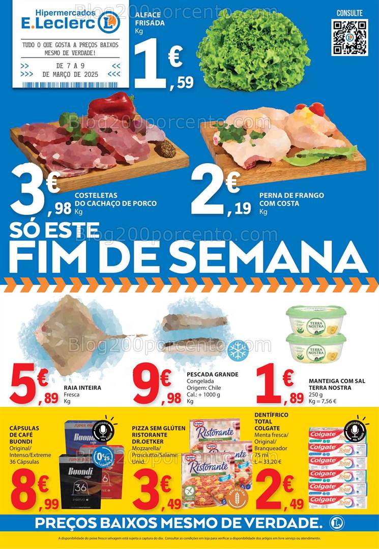 Antevisão Folheto E-LECLERC Promoções Fim de Semana - 7 a 9 março