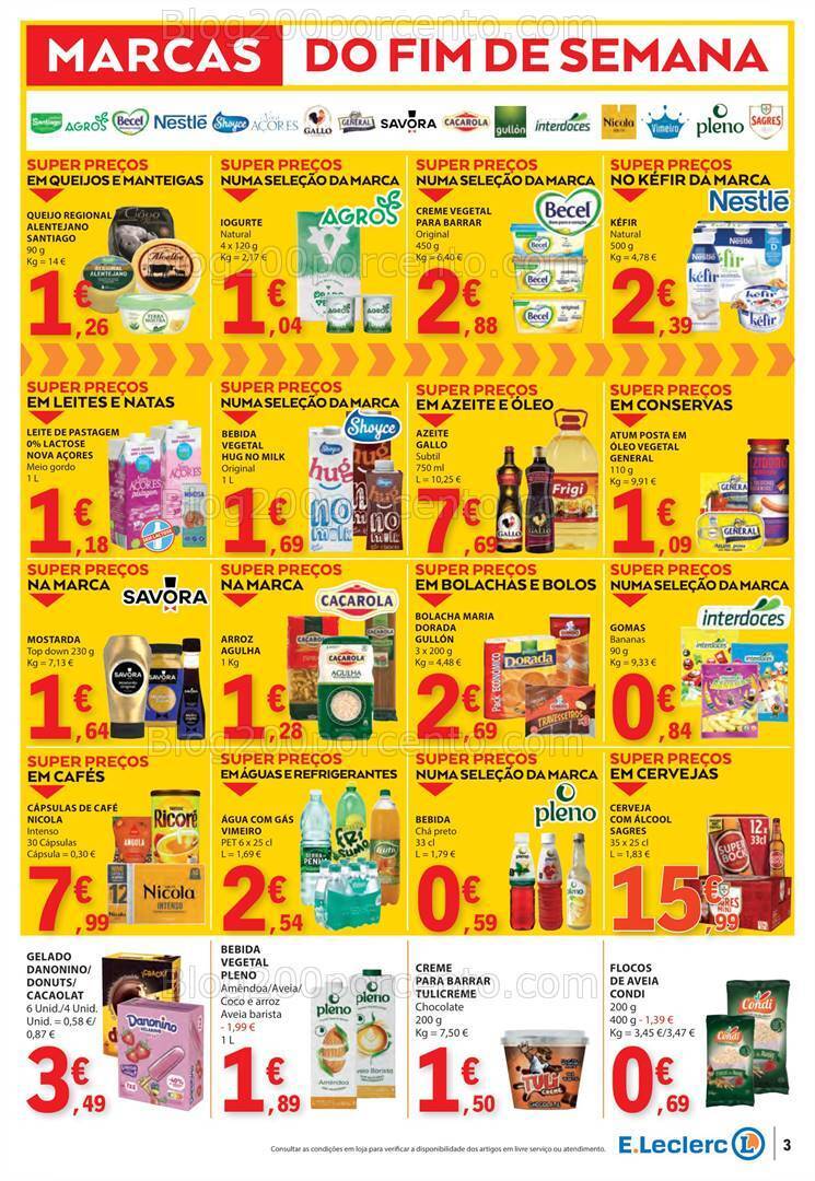 Antevisão Folheto E-LECLERC Promoções Fim de Semana - 8 a 10 março