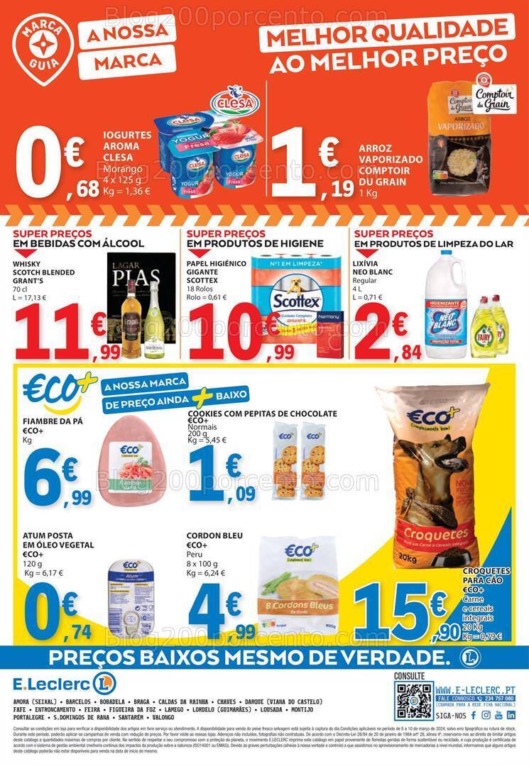 Antevisão Folheto E-LECLERC Promoções Fim de Semana - 8 a 10 março