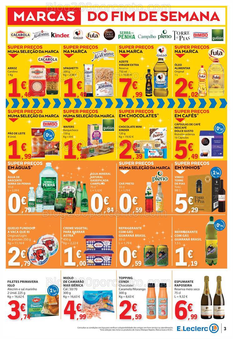 Antevisão Folheto E-LECLERC Promoções Fim de Semana 8 a 10 novembro
