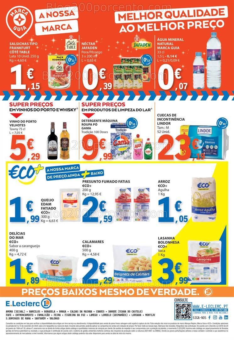 Antevisão Folheto E-LECLERC Promoções Fim de Semana 8 a 10 novembro