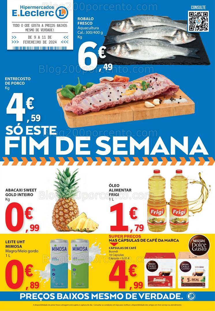 Antevisão Folheto E-LECLERC Promoções Fim de Semana - 9 a 11 fevereiro