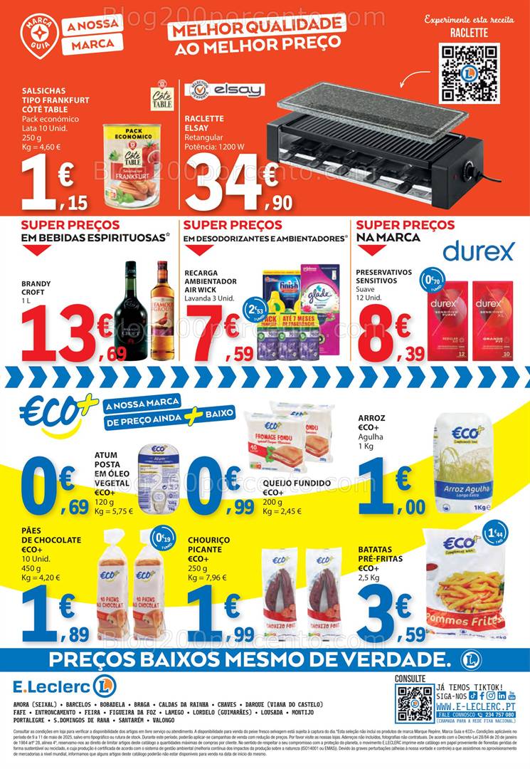 Antevisão Folheto E-LECLERC Promoções Fim de Semana - 9 a 11 maio