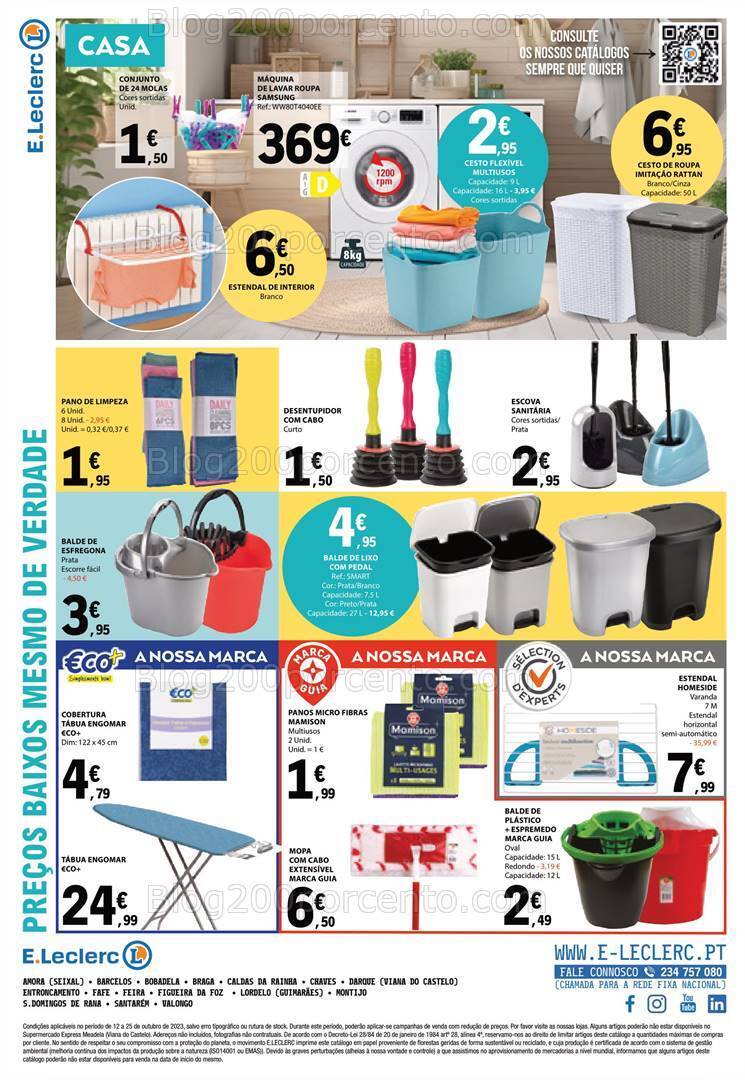 Antevisão Folheto E-LECLERC Halloween + Bazar Promoções de 12 a 25 outubro