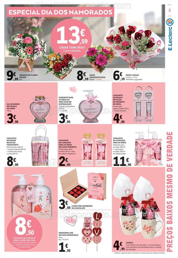 Antevisão Folheto E-LECLERC Bazar + Dia dos Namorados Promoções de 1 a 14 fevereiro