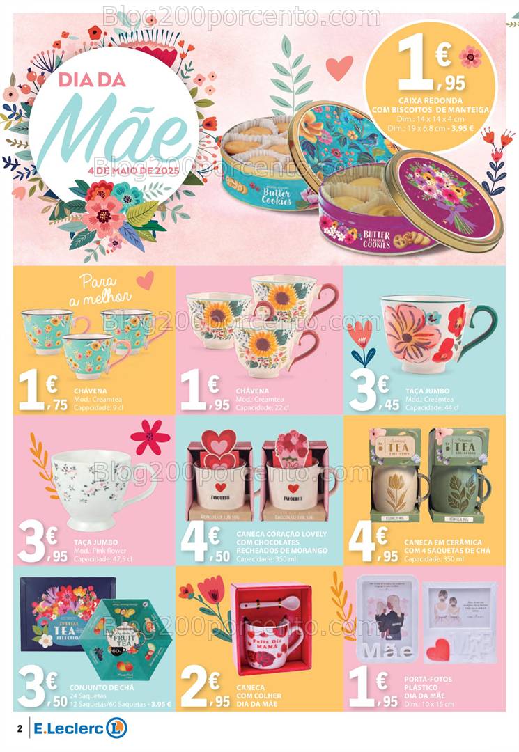 Antevisão Folheto E-LECLERC Bazar + Dia da Mãe Promoções de 24 abril a 7 maio