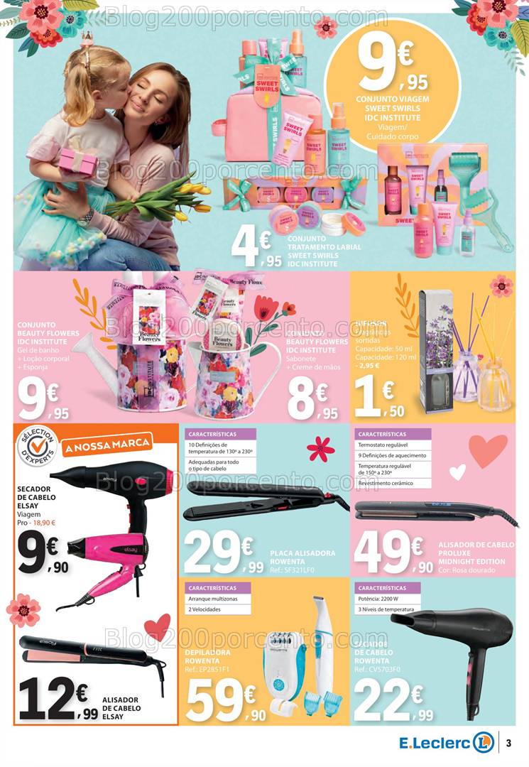Antevisão Folheto E-LECLERC Bazar + Dia da Mãe Promoções de 24 abril a 7 maio