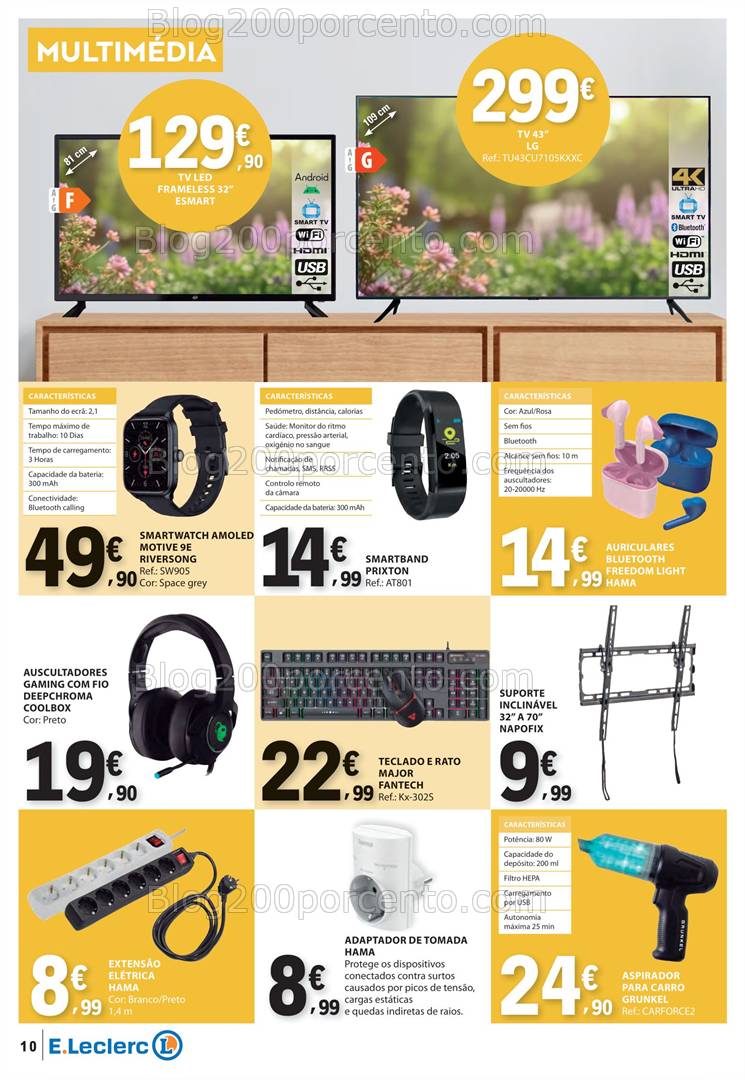 Antevisão Folheto E-LECLERC Bazar + Dia da Mãe Promoções de 24 abril a 7 maio