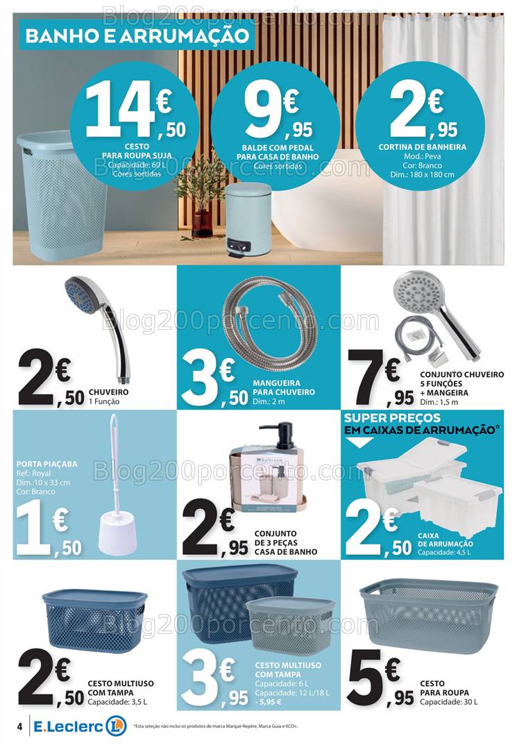 Antevisão Folheto E-LECLERC Bazar Promoções de 27 março a 9 abril
