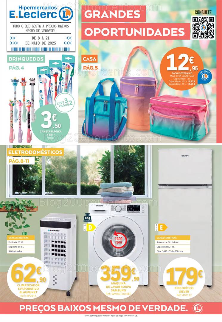 Antevisão Folheto E-LECLERC Promoções de 8 a 21 maio all