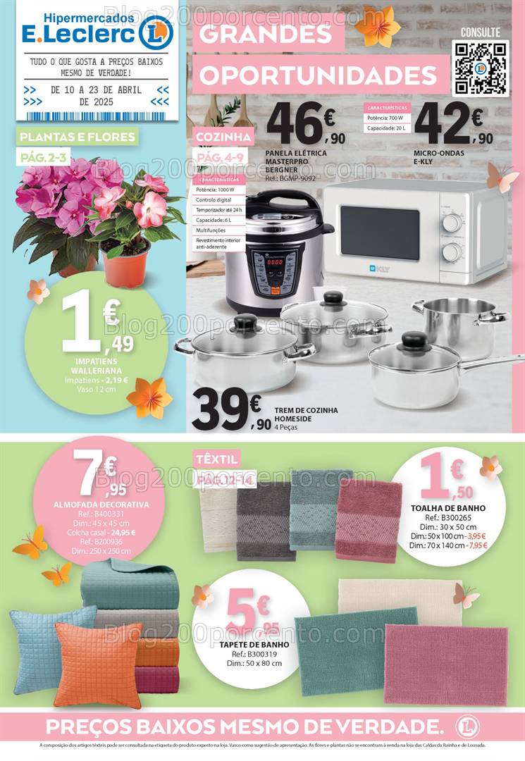 Antevisão Folheto E-LECLERC Bazar Promoções de 10 a 23 abril