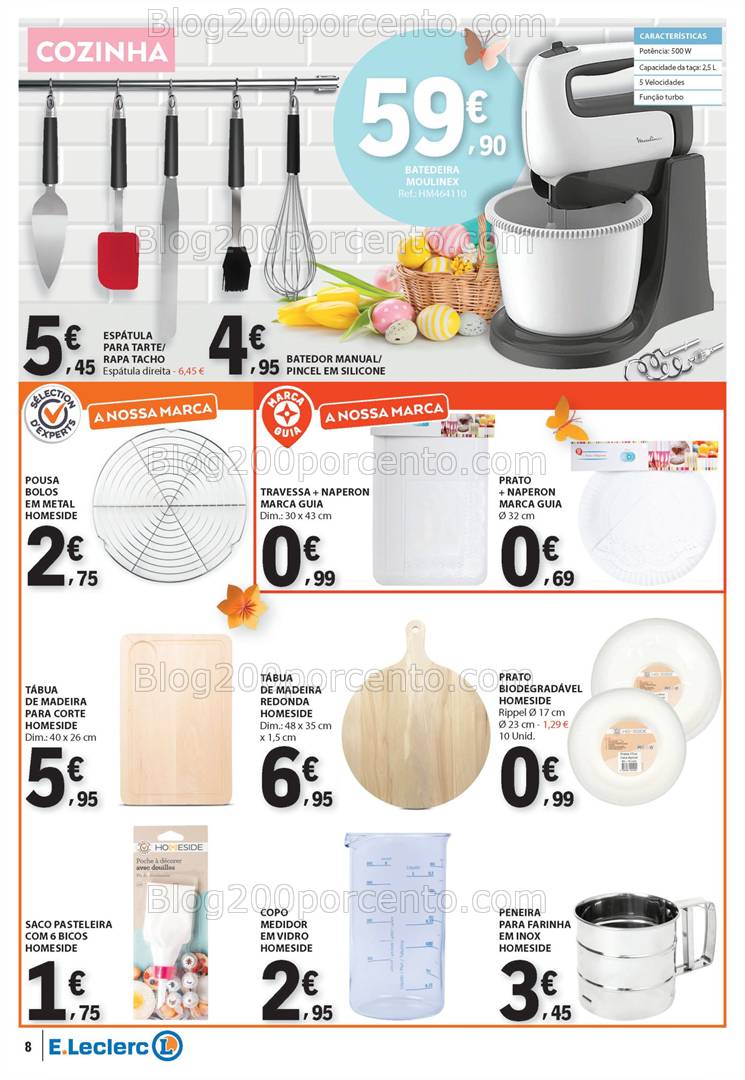 Antevisão Folheto E-LECLERC Bazar Promoções de 10 a 23 abril