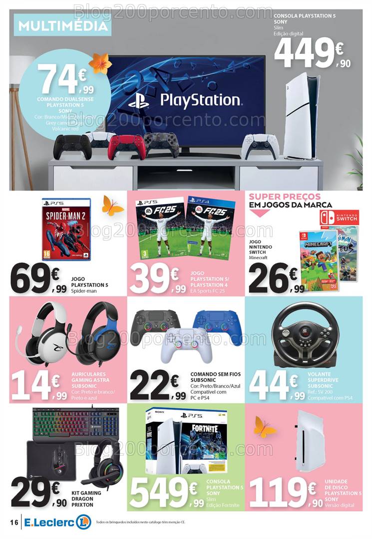 Antevisão Folheto E-LECLERC Bazar Promoções de 10 a 23 abril