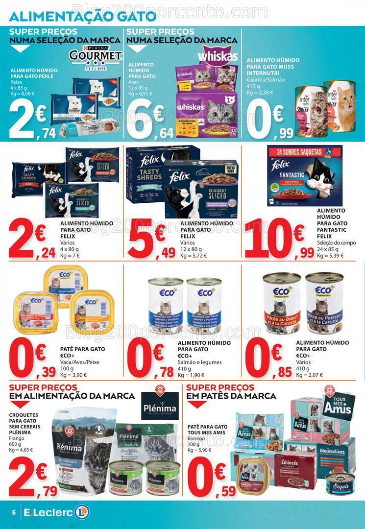 Antevisão Folheto E-LECLERC Especial Animais Promoções de 23 janeiro a 4 fevereiro