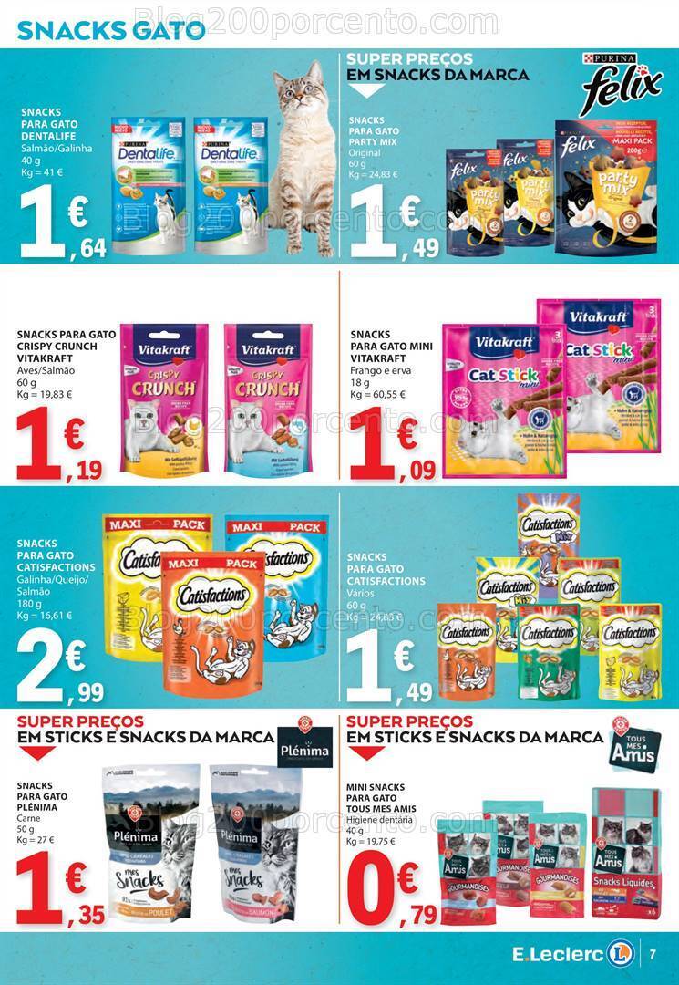 Antevisão Folheto E-LECLERC Especial Animais Promoções de 23 janeiro a 4 fevereiro