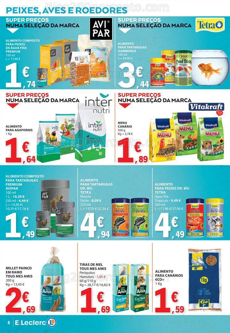 Antevisão Folheto E-LECLERC Especial Animais Promoções de 23 janeiro a 4 fevereiro