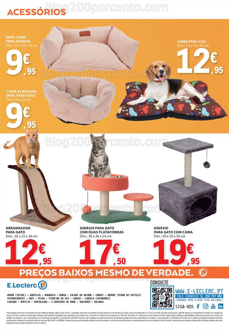 Antevisão Folheto E-LECLERC Pets Promoções de 28 janeiro a 9 fevereiro