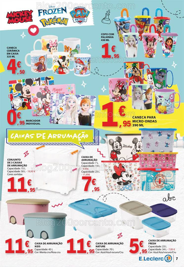 Antevisão Folheto E-LECLERC Regresso às Aulas Promoções de 6 a 25 agosto