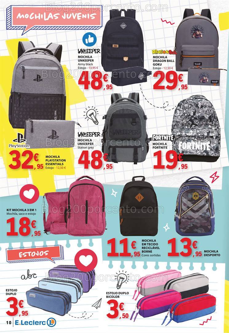 Antevisão Folheto E-LECLERC Regresso às Aulas Promoções de 6 a 25 agosto