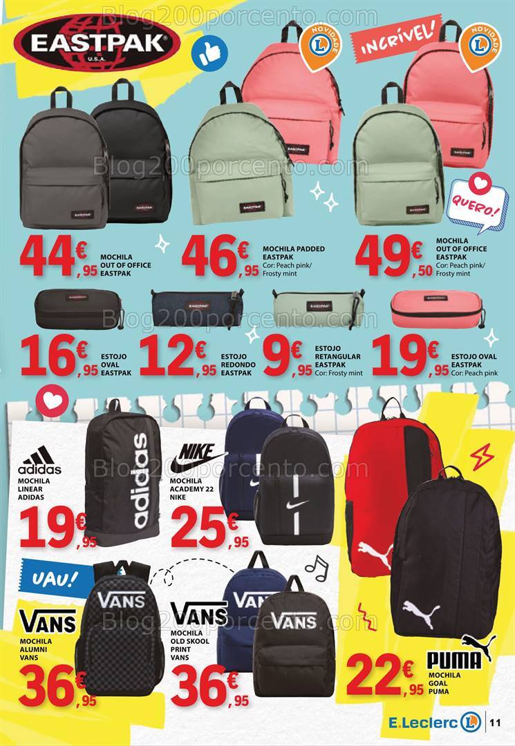 Antevisão Folheto E-LECLERC Regresso às Aulas Promoções de 6 a 25 agosto