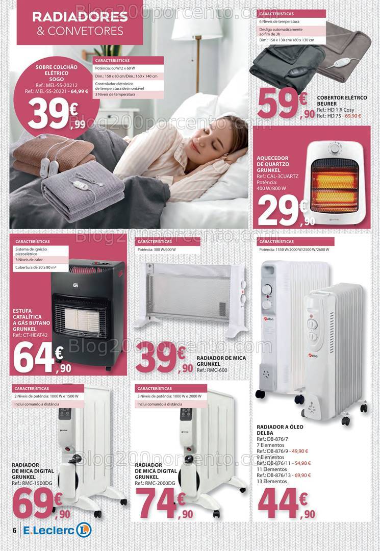 Antevisão Folheto E-LECLERC Bazar Aquecimento Promoções de 15 a 27 outubro