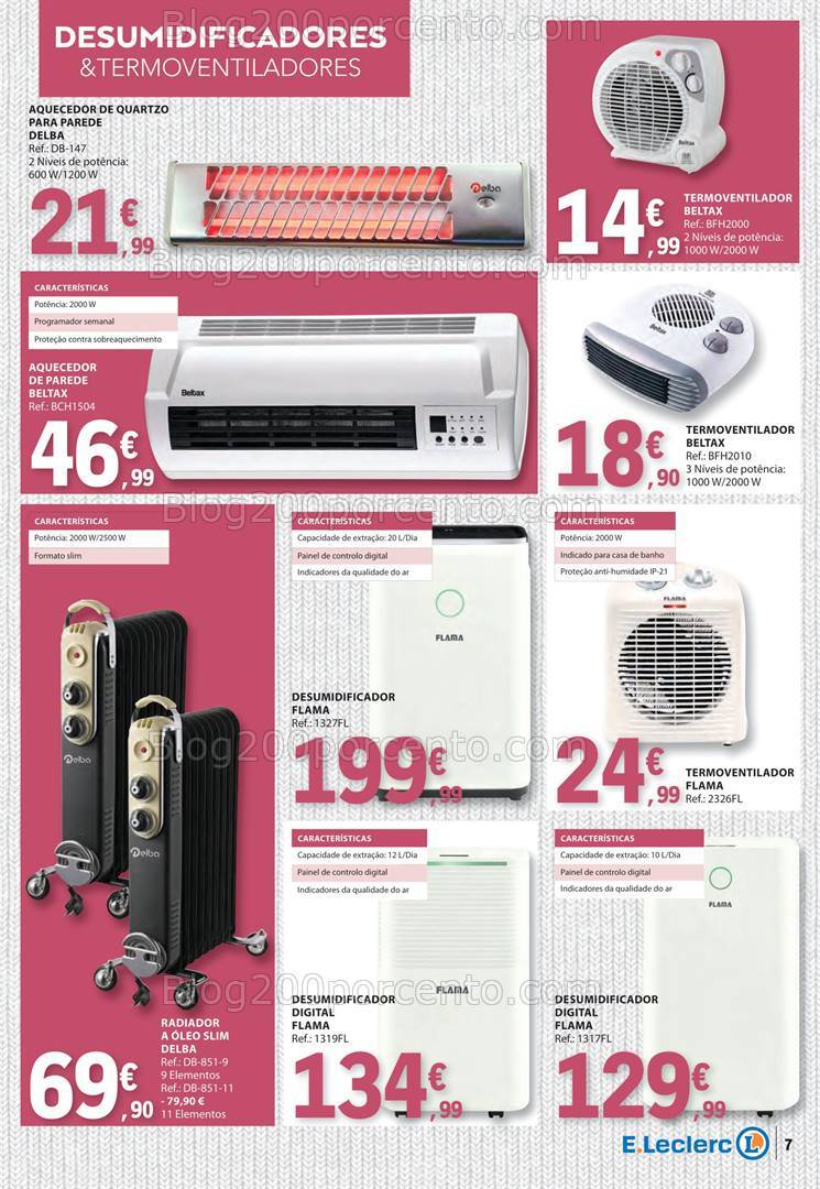 Antevisão Folheto E-LECLERC Bazar Aquecimento Promoções de 15 a 27 outubro