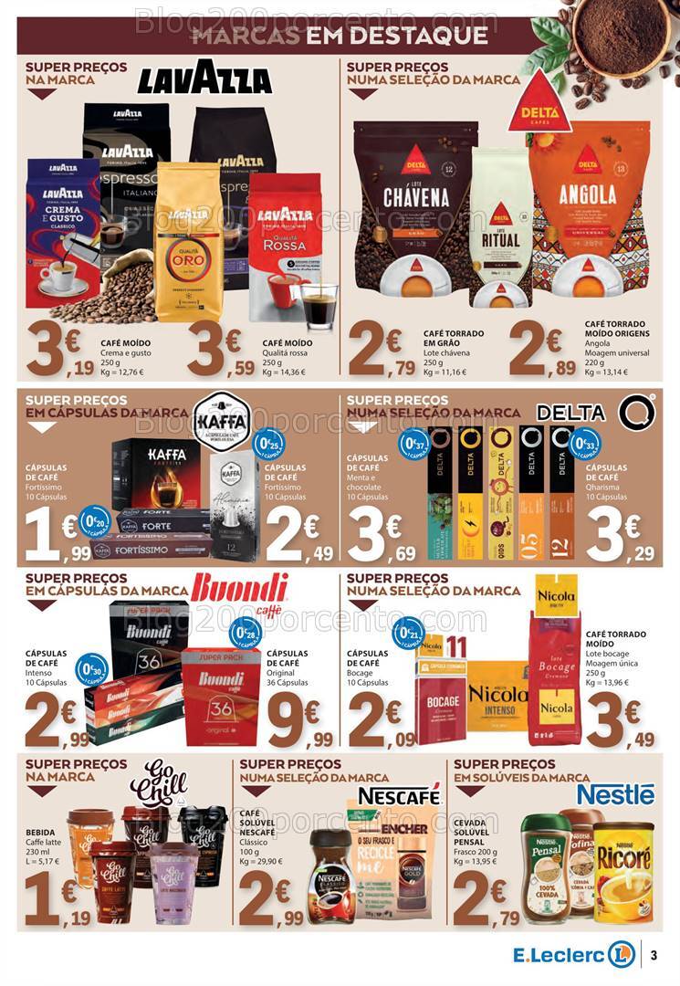 Antevisão Folheto E-LECLERC Bebidas Quentes Promoções de 29 outubro a 10 novembro