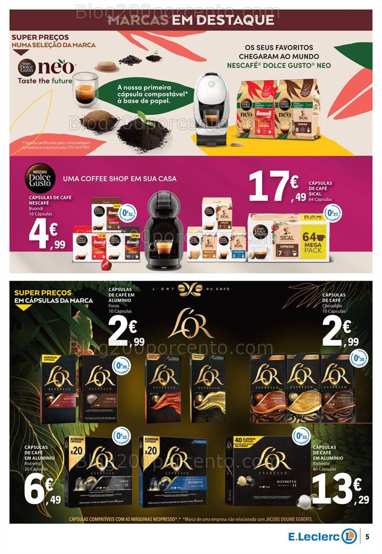 Antevisão Folheto E-LECLERC Bebidas Quentes Promoções de 29 outubro a 10 novembro