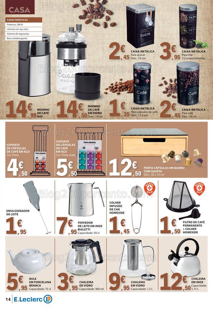 Antevisão Folheto E-LECLERC Bebidas Quentes Promoções de 29 outubro a 10 novembro