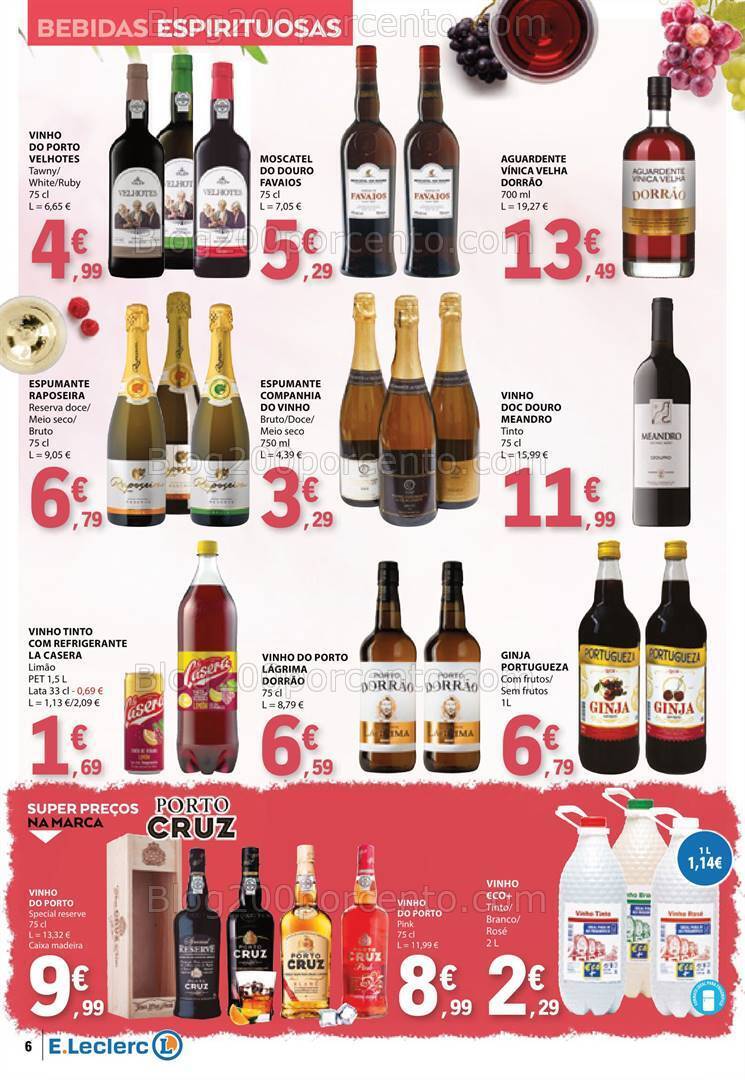 Antevisão Folheto E-LECLERC Bebidas de Verão Promoções de 16 a 28 julho
