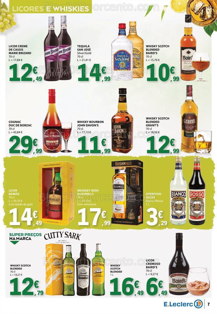 Antevisão Folheto E-LECLERC Bebidas de Verão Promoções de 16 a 28 julho
