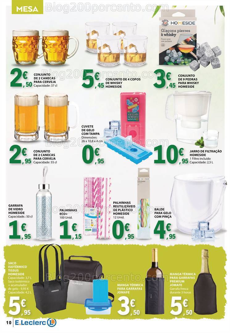 Antevisão Folheto E-LECLERC Bebidas de Verão Promoções de 16 a 28 julho