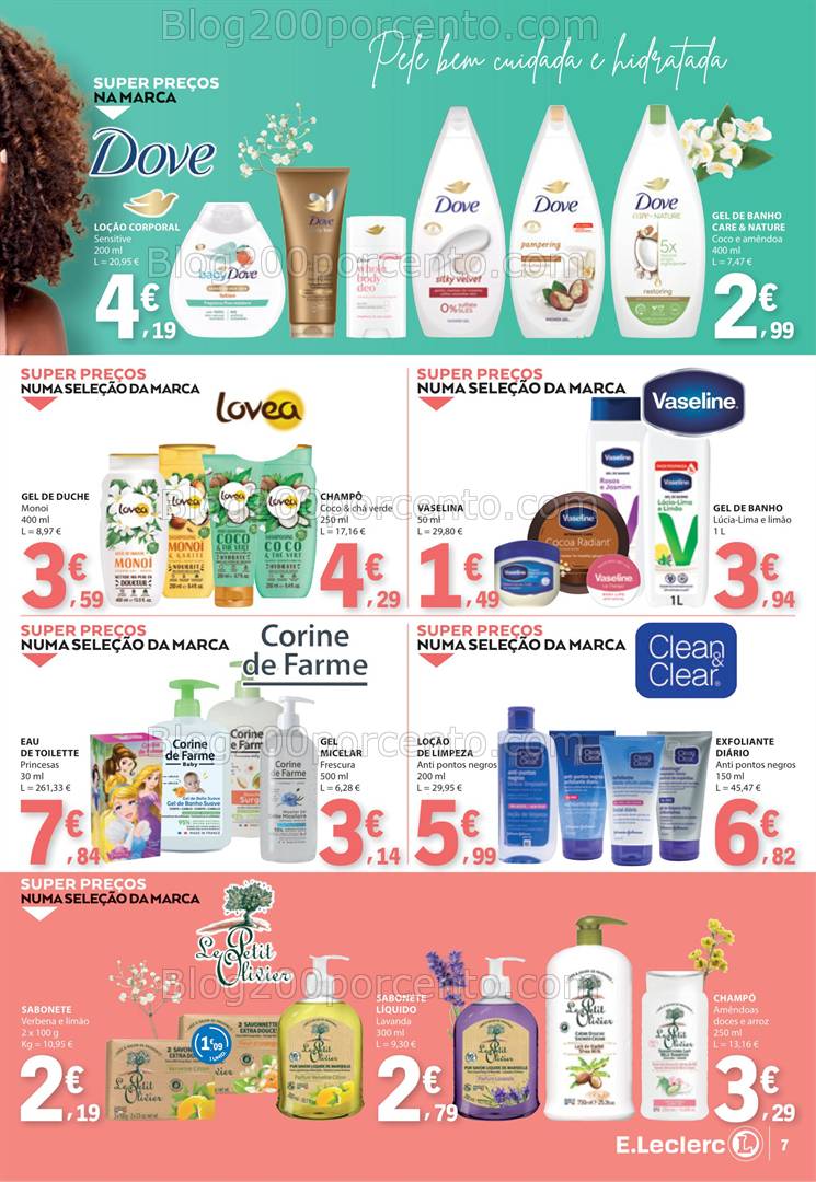Antevisão Folheto E-LECLERC Especial Beleza Promoções de 22 abril a 4 maio