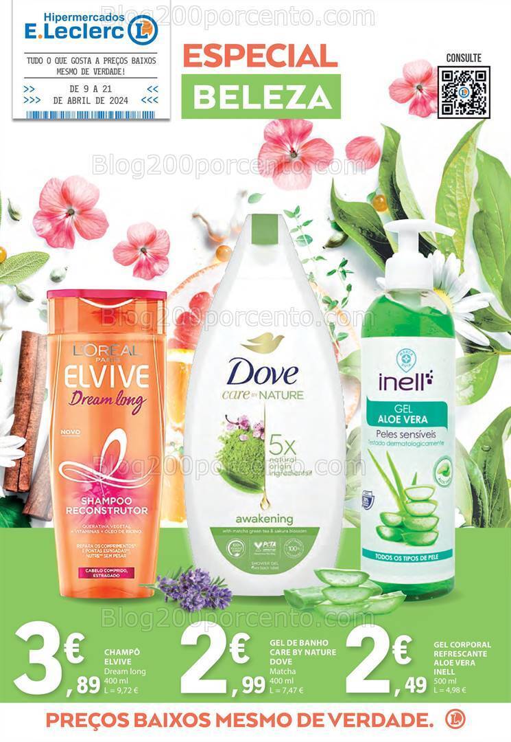 Antevisão Folheto E-LECLERC Beleza Promoções de 9 a 21 abril