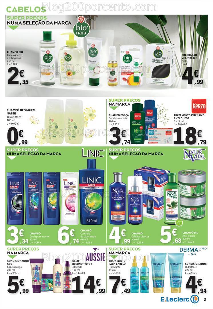 Antevisão Folheto E-LECLERC Beleza Promoções de 9 a 21 abril
