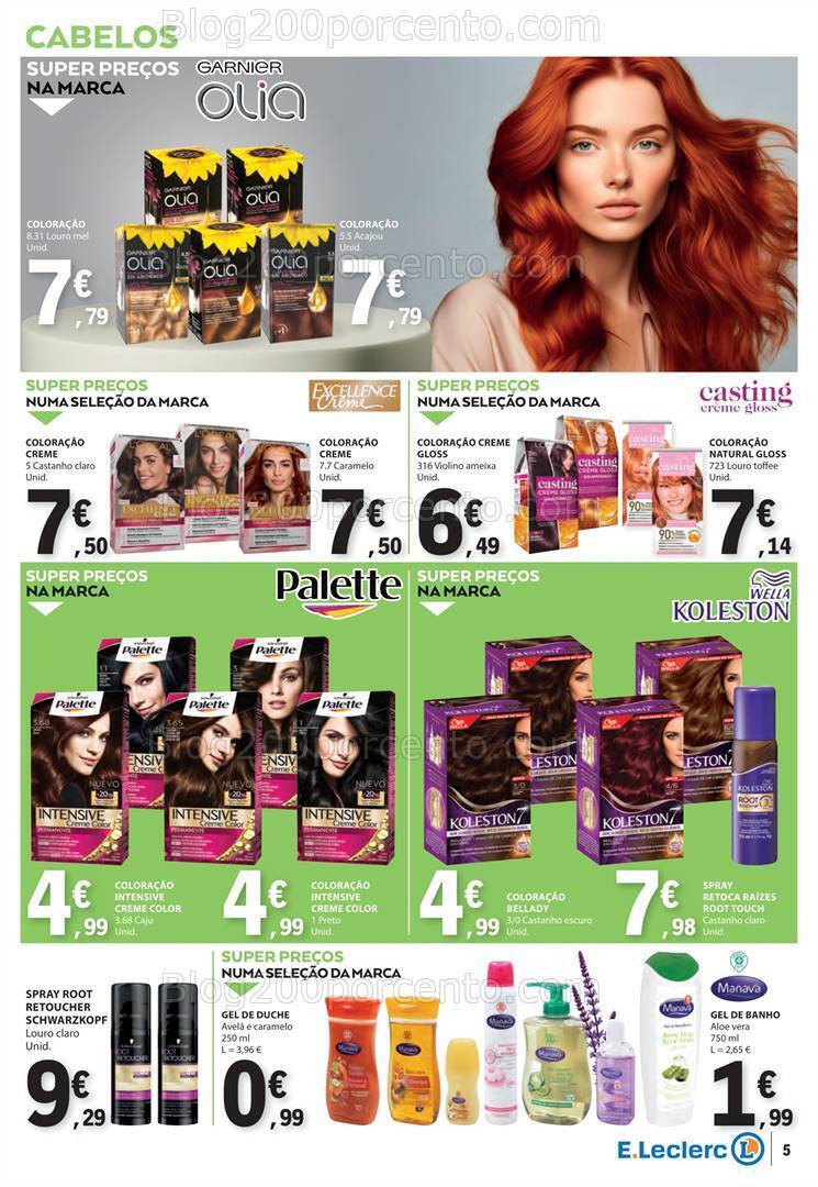 Antevisão Folheto E-LECLERC Beleza Promoções de 9 a 21 abril
