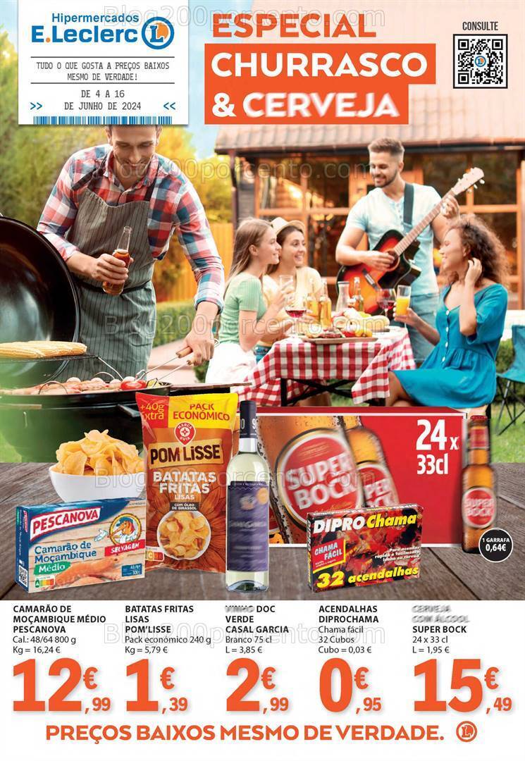 Antevisão Folheto E-LECLERC Especial Churrasco Promoções de 4 a 16 junho