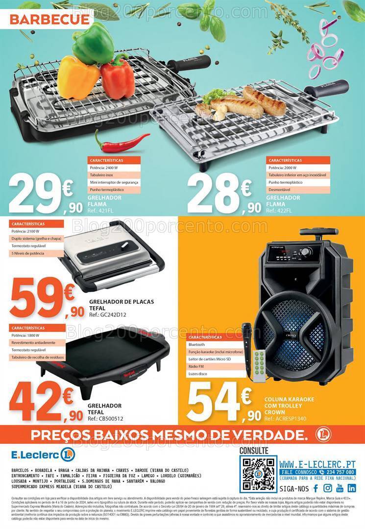 Antevisão Folheto E-LECLERC Especial Churrasco Promoções de 4 a 16 junho