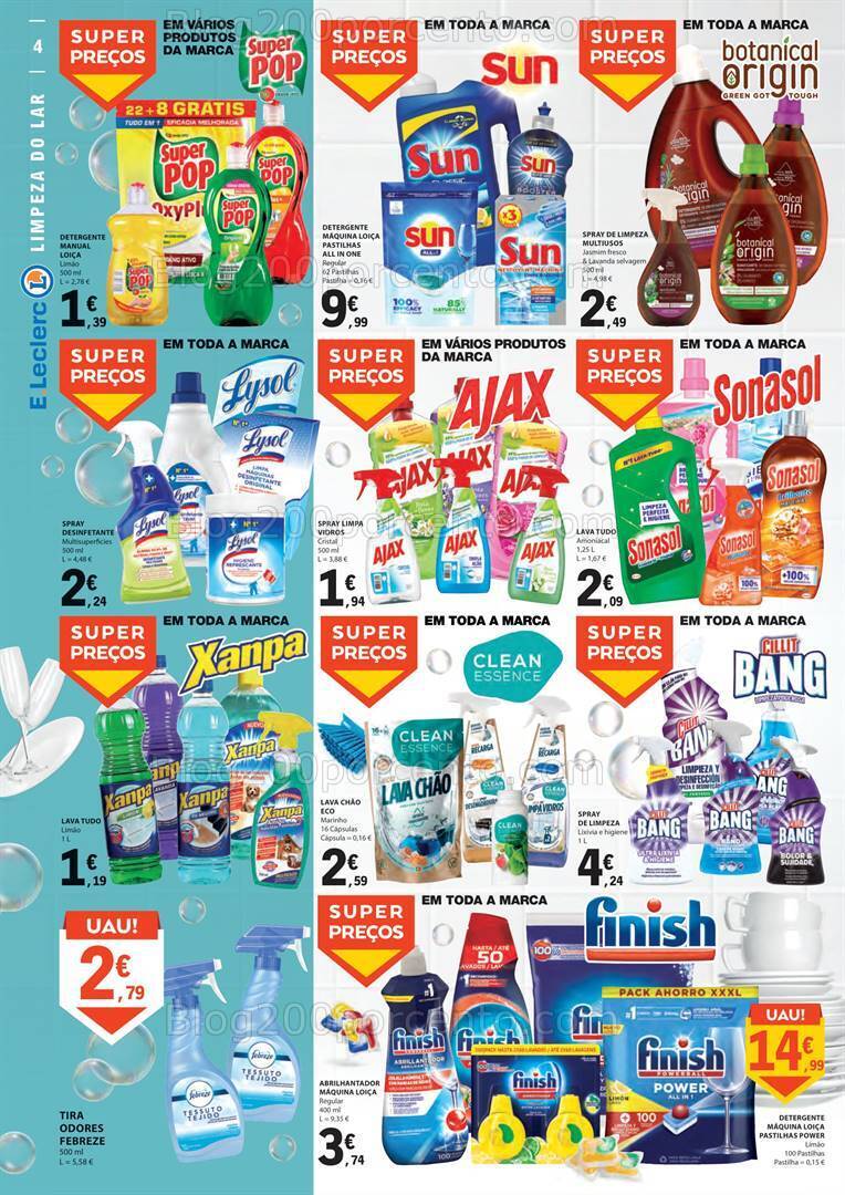 Antevisão Folheto E-LECLERC Especial Limpeza Promoções de 14 a 26 novembro