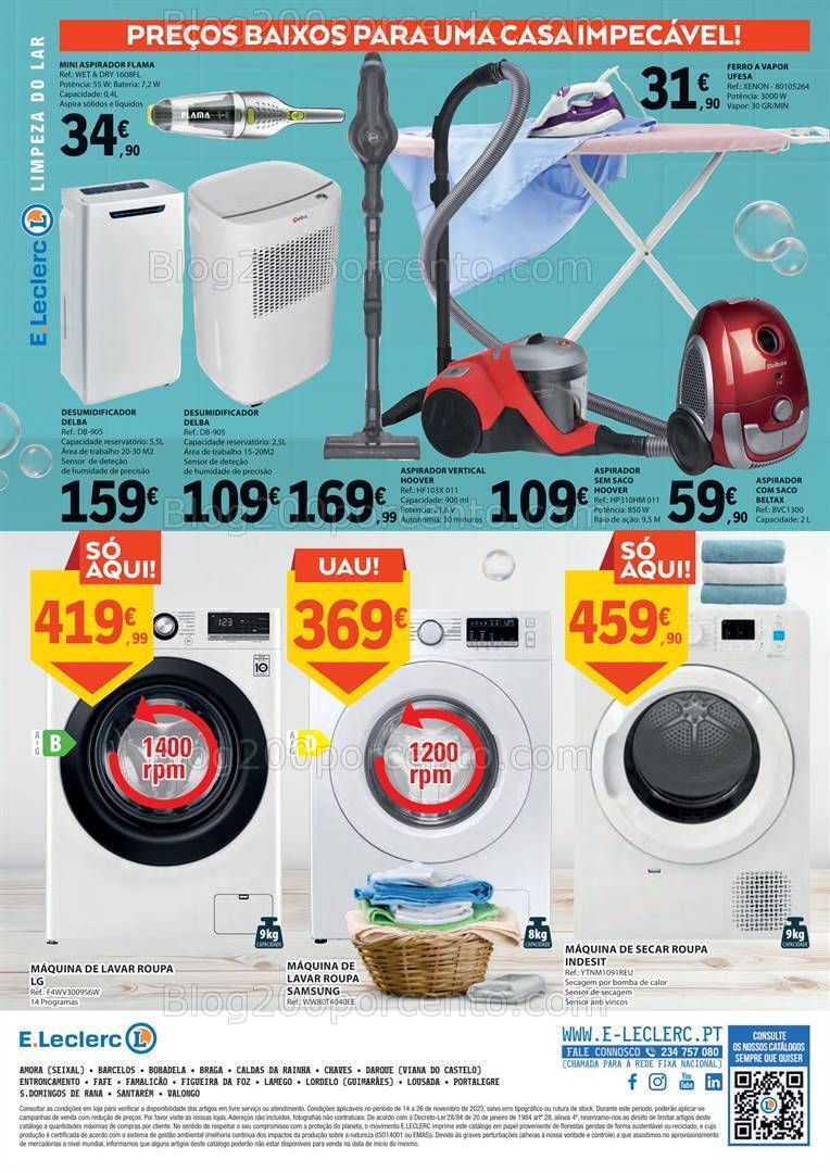 Antevisão Folheto E-LECLERC Especial Limpeza Promoções de 14 a 26 novembro